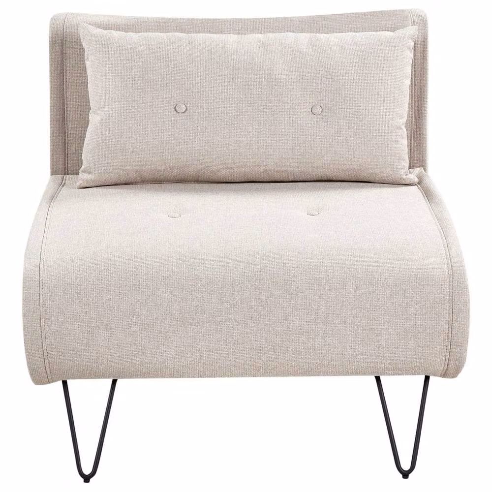 Wyld and Coco Small 1 Seater Armless Fold Out Sofa Bed in Beige – 2