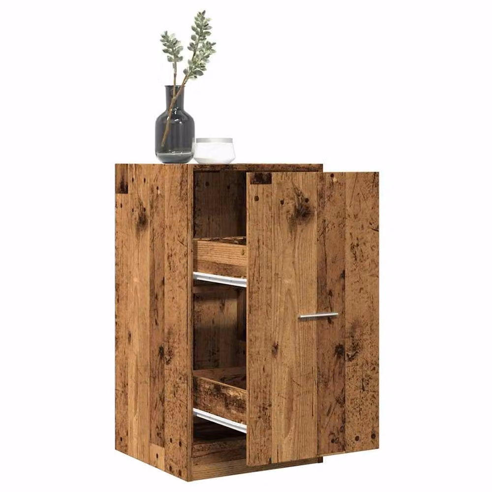Berkfield Home Apothecary Cabinet in Old Wood Brown, W: 40 cm, D: 41 cm, H: 77.5 cm – 2