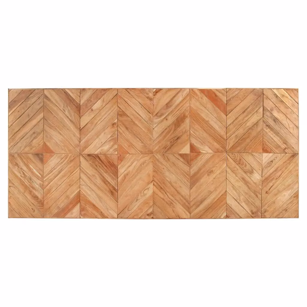 Berkfield Home Rectangular Dining Table in Brown and Black Solid Acacia and Mango Wood, W/D/H: 200 x 90 x 76 cm – 2