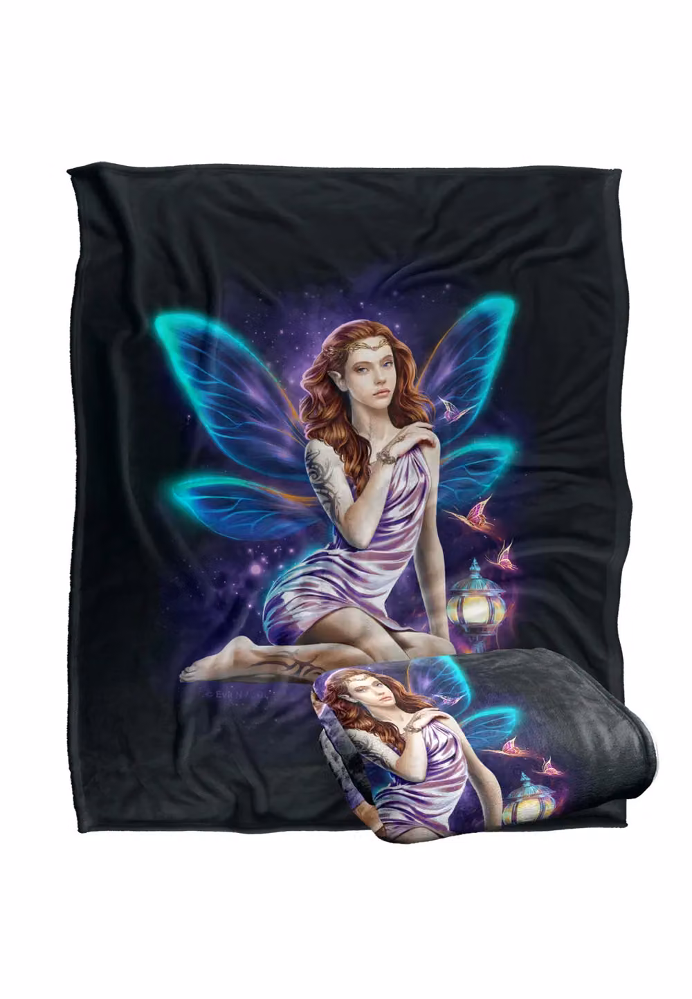 JQ Licensing En Fairy Queen Silky Touch Super Soft White Fleece Throw Blanket W/D/H: 152 x 127 cm – 6