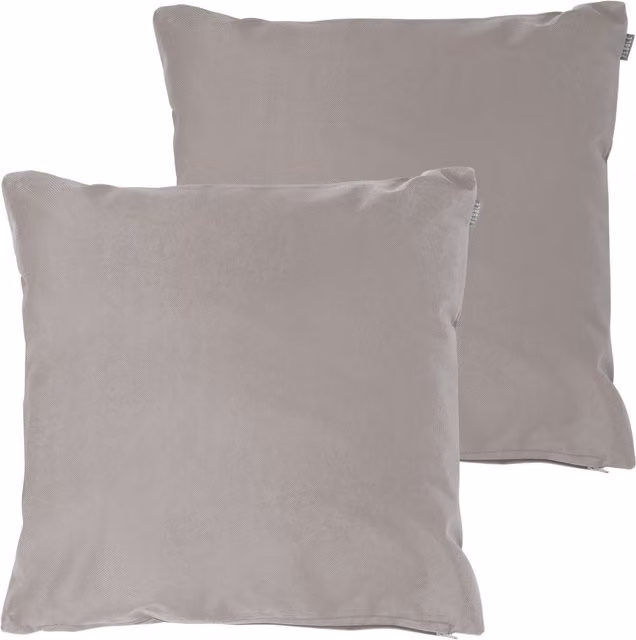 ICON Set of 2 Grey Square Indoor and Outdoor Cushions with Hollow Fibre Filling