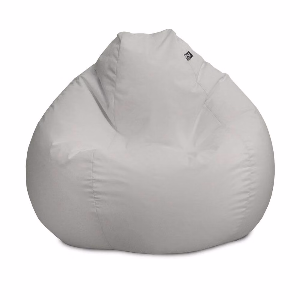 rucomfy Large Water Resistant Beanbag Chair for Adults in Light Grey – 2