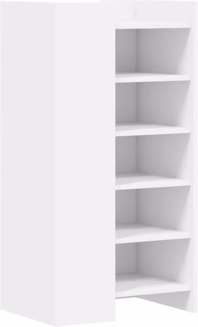 Berkfield Home White MDF Shoe Cabinet W/D/H: 52 x 37.5 x 100 cm