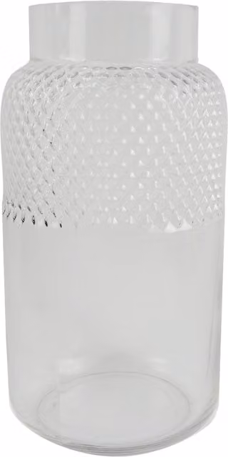Leaf Geometric Glass Tabletop Vase in Transparent White