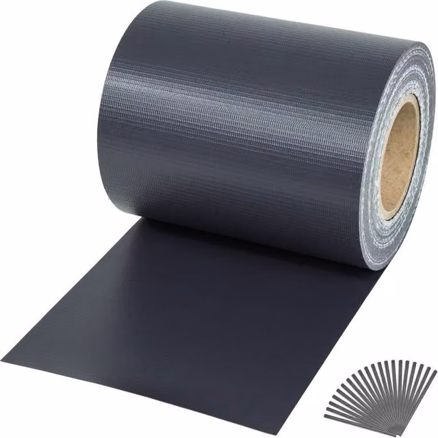 tectake 1 Privacy Film in Anthracite with PVC Strip and Clamp