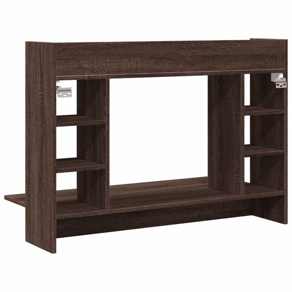 Berkfield Home Brown Oak Wall-Mounted Floating Writing Desk, W/D/H: 105 x 48 x 75 cm – 5
