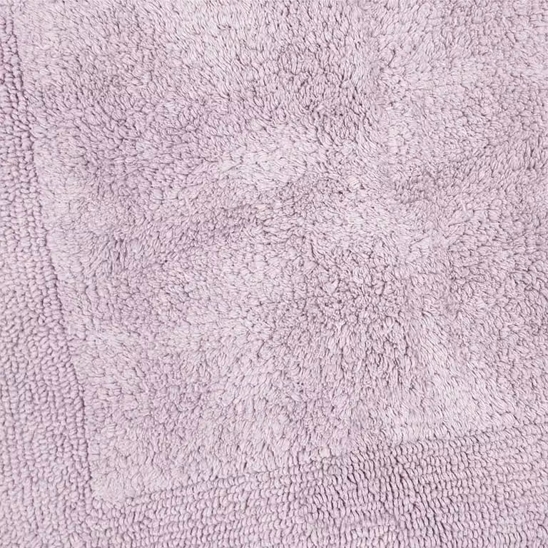 Allure Bath Fashions Elegance Reversible Heavyweight Cotton Bath Mat, W: 53 cm, D: 85 cm, Purple/Brown