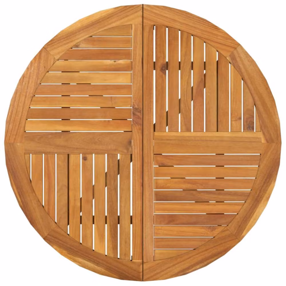 Berkfield Home Round Acacia Wood Garden Table in Brown, Diameter: 85 cm – 2