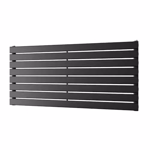 UK Radiators Typhoon Axis Black Horizontal Designer Radiator, W: 120 cm, H: 54.4 cm, D: 5.3 cm – 2