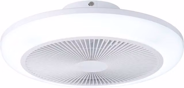 EGLO Sayulita 1 White Plastic Ceiling Fan with LED Light
