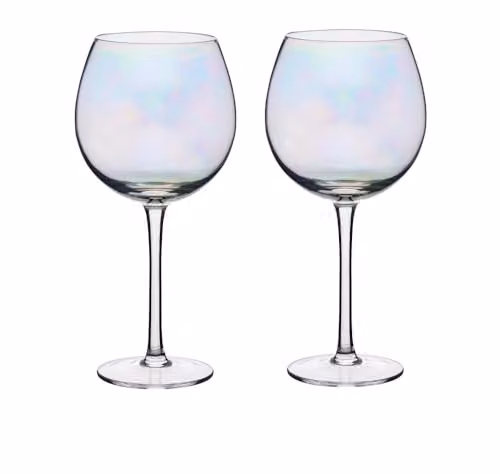 BarCraft Set of 2 Multicolour Iridescent Cocktail Gin Glasses, 500 ml – 1