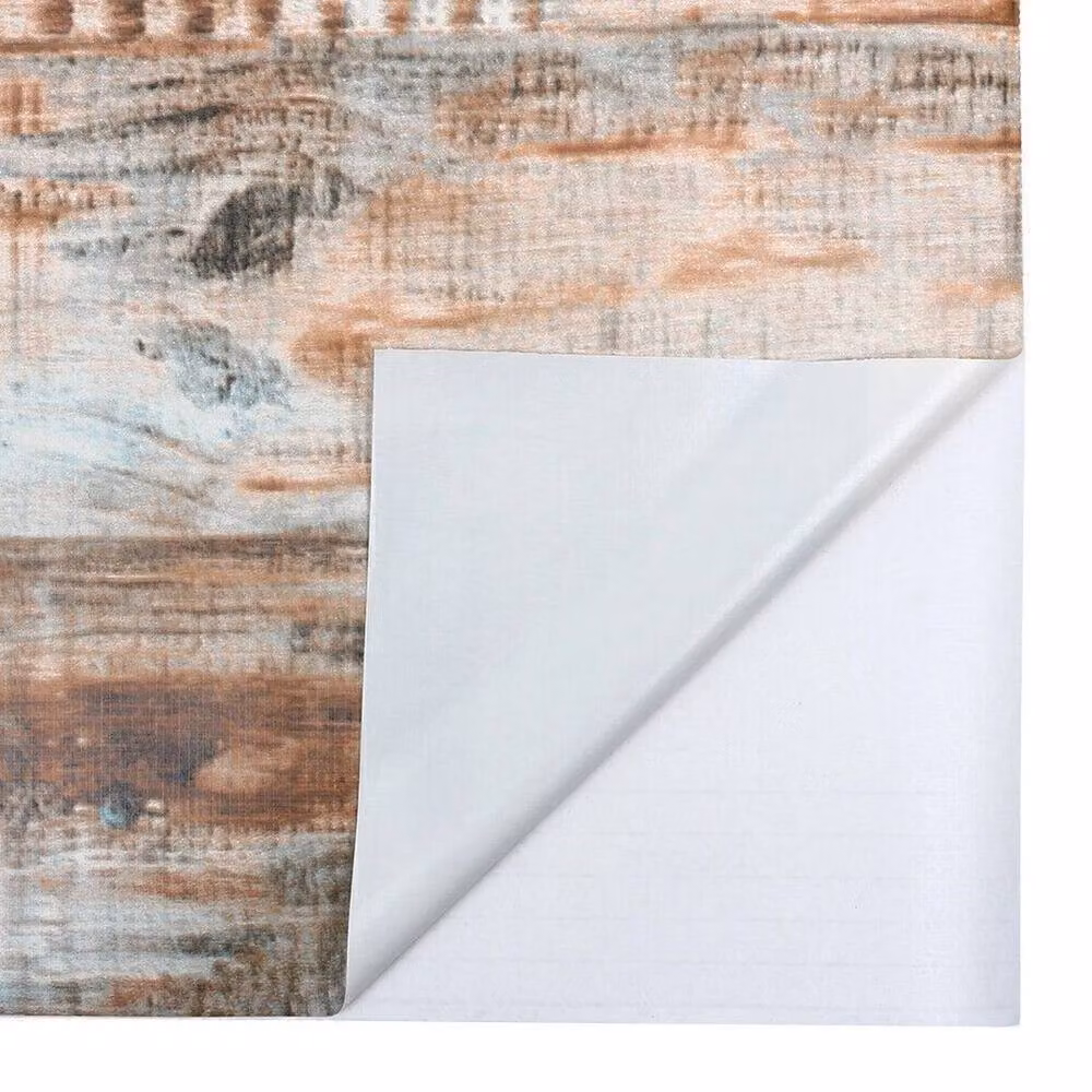 NESTLUNE Self-Adhesive Rustic Wood Grain Panel Effect PVC Wallpaper in White and Multicolour, W: 100 cm, H: 15 cm – 4