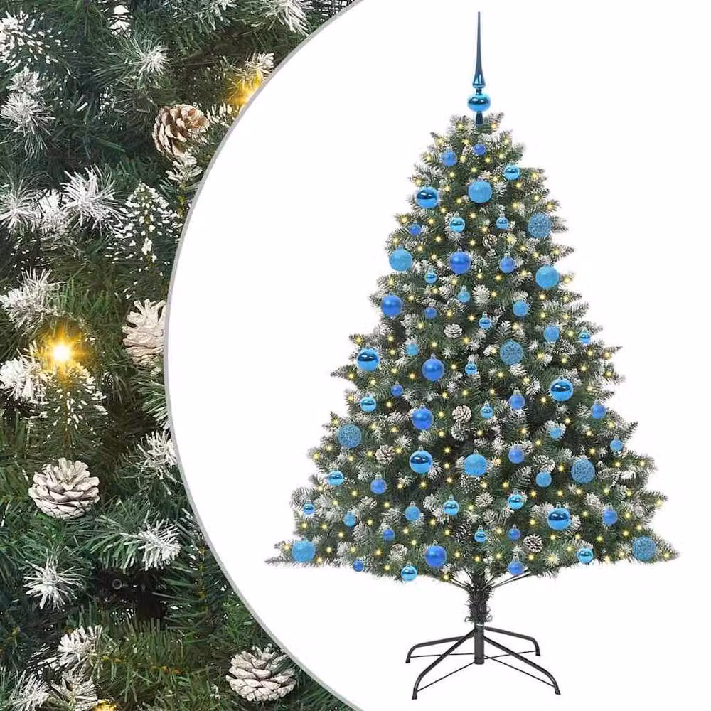 Berkfield Home Artificial Christmas Tree in Green, W/D/H: 126 x 126 x 180 cm – 2