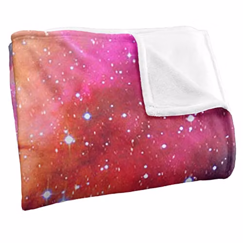 Logovision Justice League Wonder Woman Wonder Galaxy Silky Touch Super Soft Fleece Throw Blanket, W/D/H: 152 x 127 cm, Multicolour and White – 2