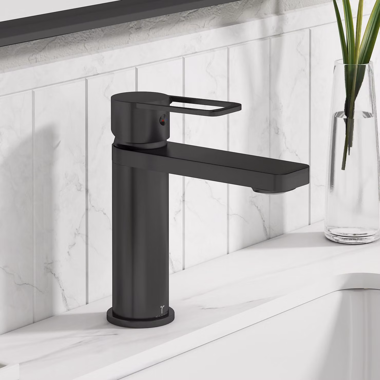 Royal Bathrooms Elara Mono Basin Mixer Tap in Matt Black