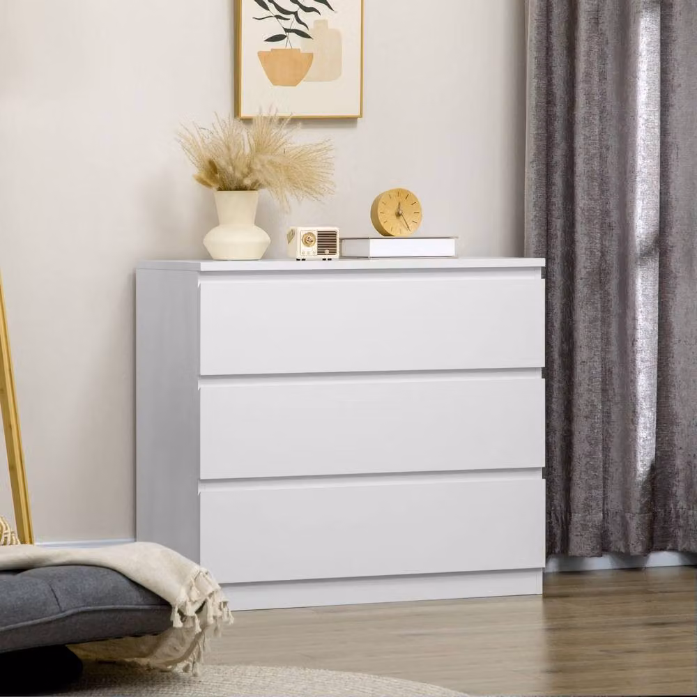 Wyld Haus Luvilo 3 Drawer Wood Chest in White – 3