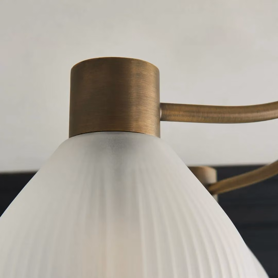 Pagazzi Hamilton 5 Light Semi Flush Ceiling Light in Gold and Antique Brass – 3