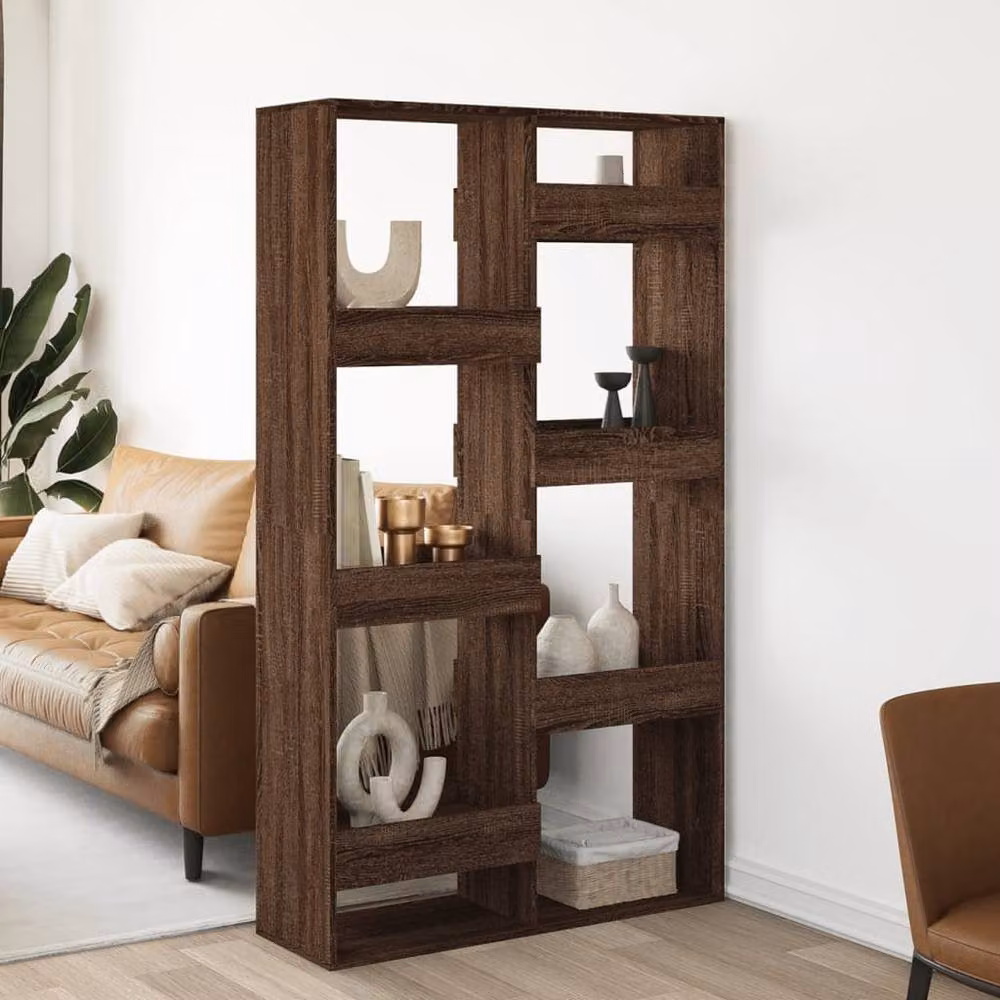 Berkfield Home Brown Oak Room Divider, W: 100 cm, D: 33 cm, H: 175 cm – 2