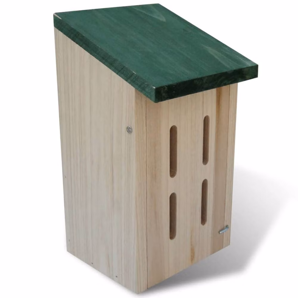 Berkfield Home Butterfly House Set of 4 in Brown and Green, W/D/H: 14 x 15 x 22 cm – 2