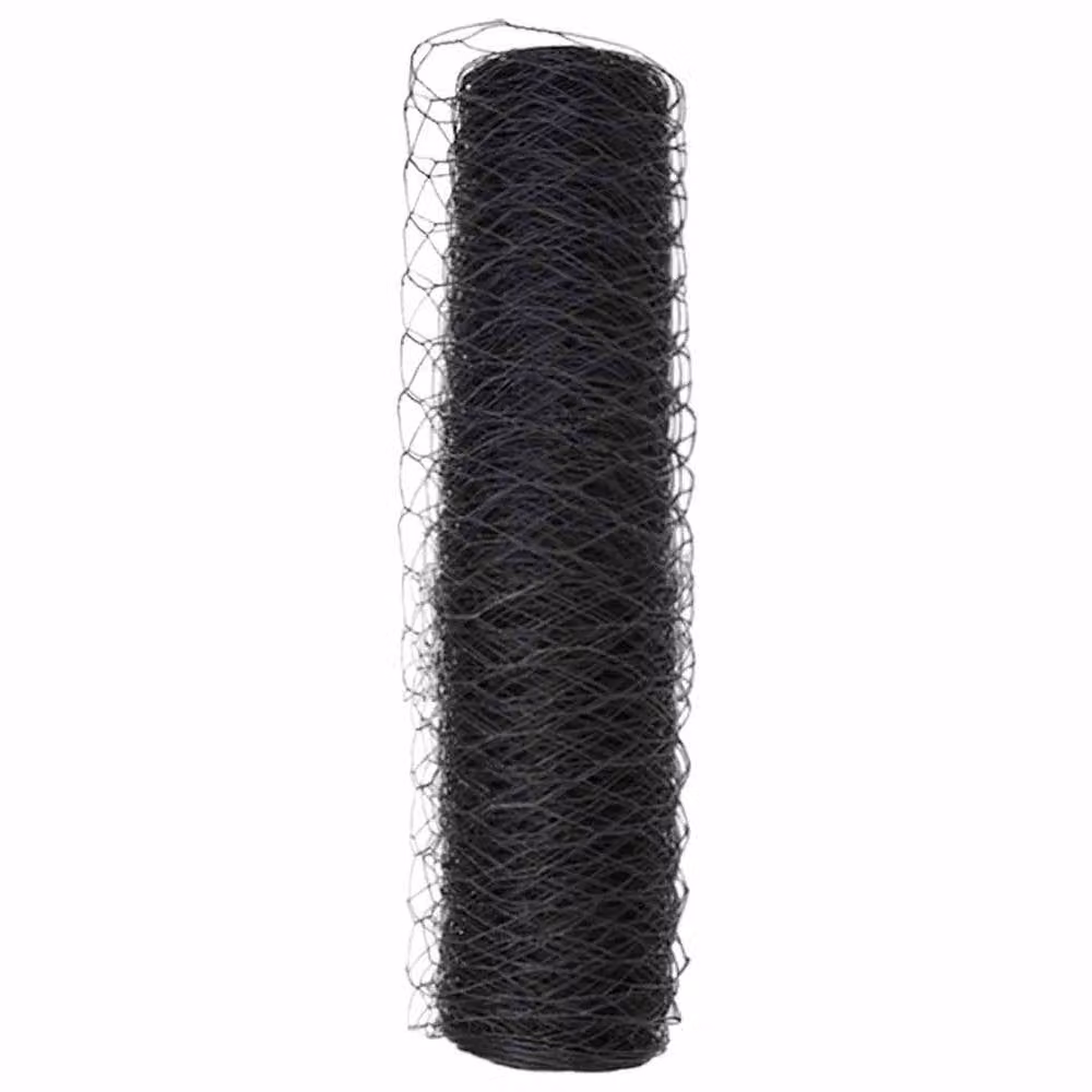 Berkfield Home Grey PVC Coated Hexagon Steel Fence, W: 0.4 m, L: 25 m – 4