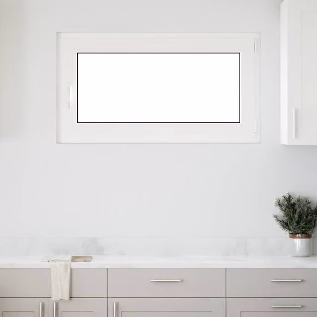 Berkfield Home RISOR Basement Tilt and Turn Window, White, W: 110 cm, H: 50 cm