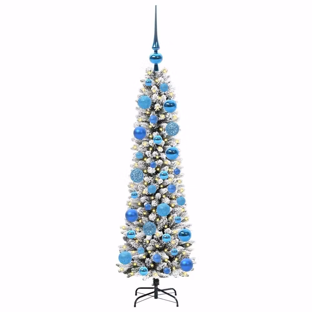 Berkfield Home Artificial Christmas Tree with 150 LEDs in Green, White and Black, Height: 120 cm – 3