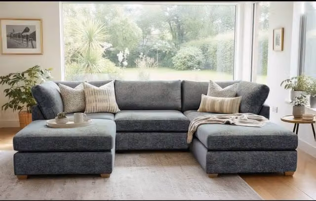 The Great Sofa Company Hyde U Shape Corner Sofa in Blue
