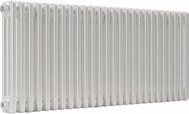 Lux Heat Horizontal 3 Column Steel Radiator in White, W/H: 119 x 50 cm