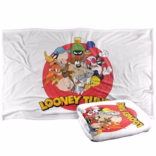 LOGOVISION Looney Tunes Silky Touch Super Soft Fleece Throw Blanket, Multicolour, W: 91.44 cm x L: 147 cm