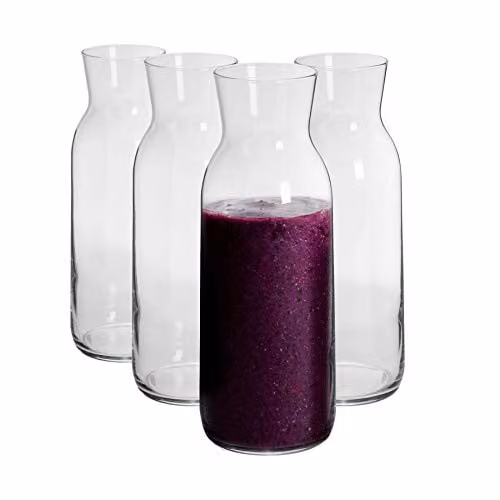 Argon Tableware Brocca Glass Carafes, Pack of 4, 1.2 l, Transparent
