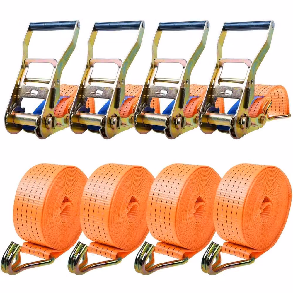 Nordara Heavy Duty 50mm Orange Ratchet Tie Down Straps – 4