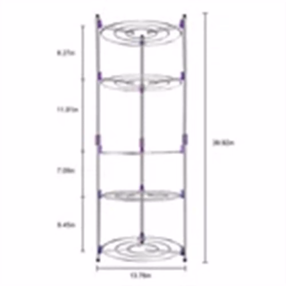 Nordara 5 Tier Silver Metal Kitchen Pan and Saucepan Storage Stand, Width: 100 cm – 2