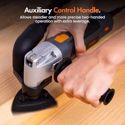 VonHaus 300W Oscillating Multitool in Black with 30pc Accessory Kit and Hard Shell Case – 4