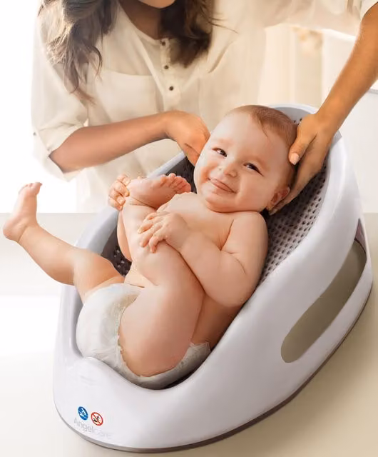Angelcare Soft Touch Baby Bath Support in Grey with Non-Slip Design