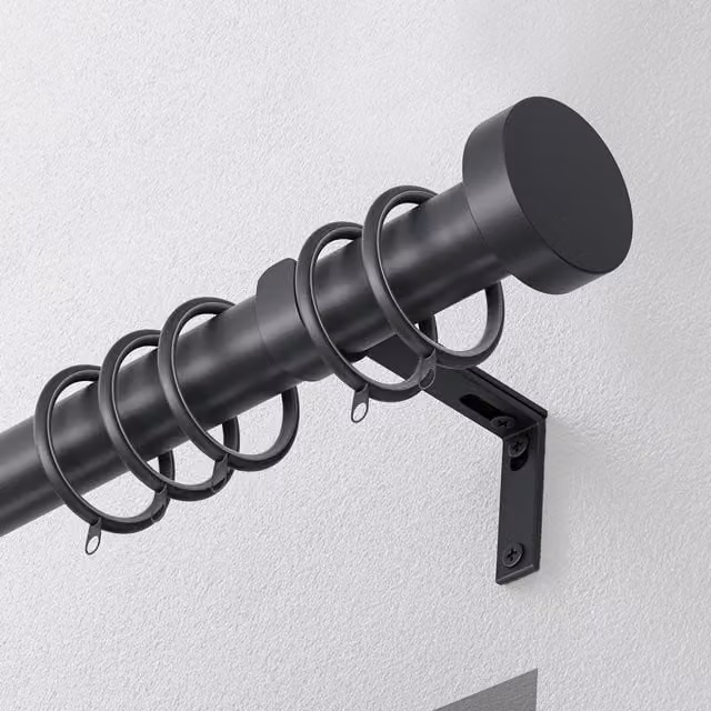 Terrys 28mm Metal Curtain Pole, Black