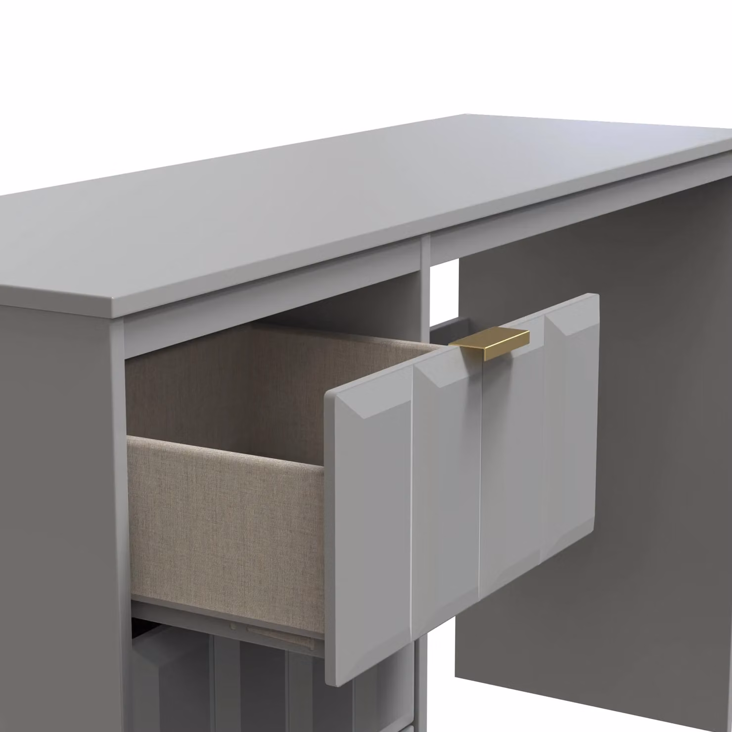 Ready Assembled 2 U Seattle 3 Drawer Desk in Grey – 4