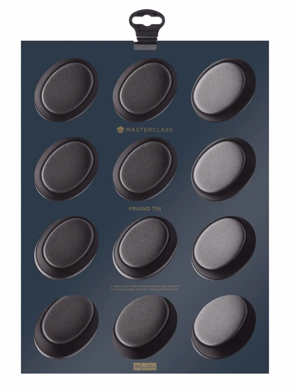MasterClass Non-Stick 12 Hole Friand Cake Tray, Black, W: 35.5 cm, D: 26.5 cm – 4
