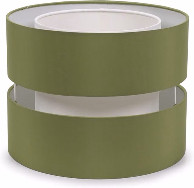 ValueLights Sophia Small 2 Tier Fabric Ceiling Light Shade in Green