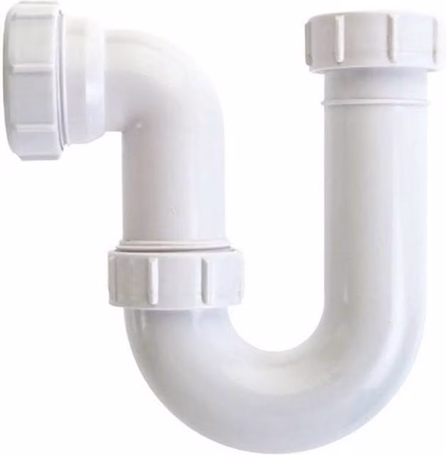 Securplumb White Plastic Tubular P Trap