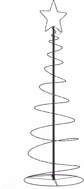 Berkfield Home Christmas Tree Light Cone with 100 Warm White LEDs, Height: 150 cm, Black – 1