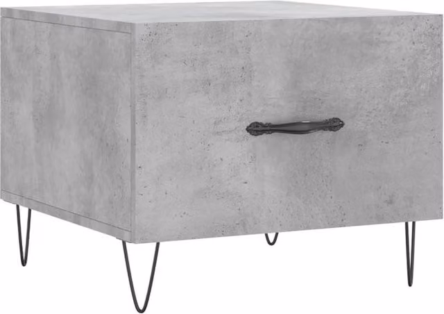 Berkfield Home Industrial Square Coffee Table in Concrete Grey, W/D/H: 50 x 50 x 40 cm – 1