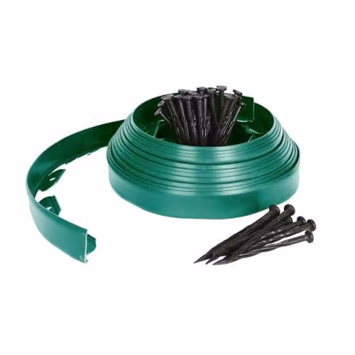 Harbour Housewares Green Flexible Plastic Lawn Edging with 40 Pegs