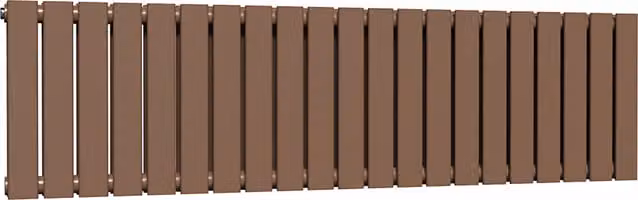 Lux Heat Flat Horizontal Double Radiator in Coffee Bean, W: 60.0 cm, H: 147.0 cm