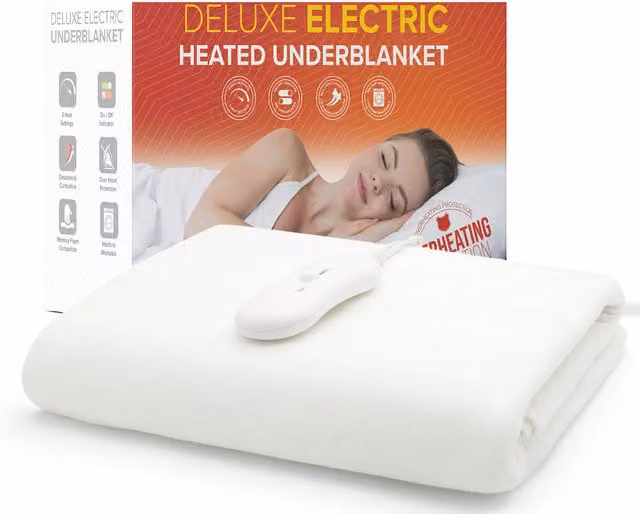 Homerepublic Thermal Snug Cosy Electric Underblanket, White, 90 x 200 cm