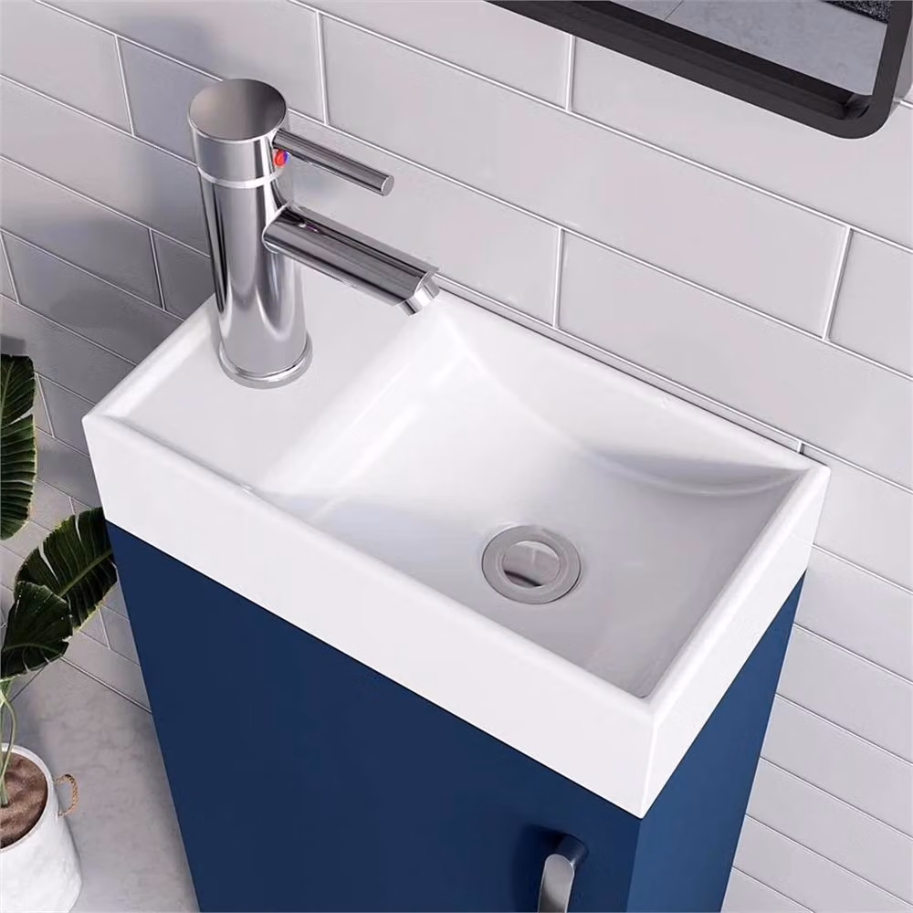 FORGEVIO Newyork Blue Freestanding Modern Glossy Bathroom Vanity Unit – 3
