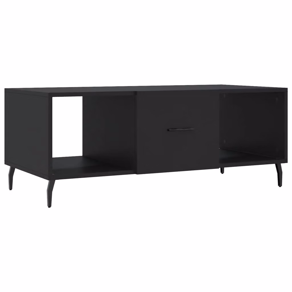 Berkfield Home Black Modern Rectangular Coffee Table W/D/H: 102 x 50 x 40 cm – 2
