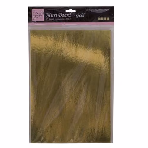 Anita's Mirri Board Gold A4 Shiny Mirrored Craft Cardstock, Pack of 20