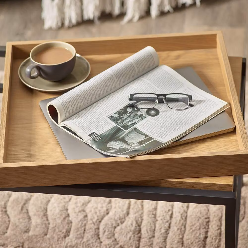 Cheshire Roxburgh 110cm Tray Coffee Table in Light Oak Effect – 4