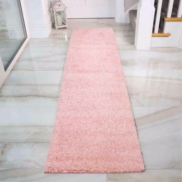 The Rug House Soft Value Shaggy Area Rug in Pink, W: 230 cm, D: 60 cm