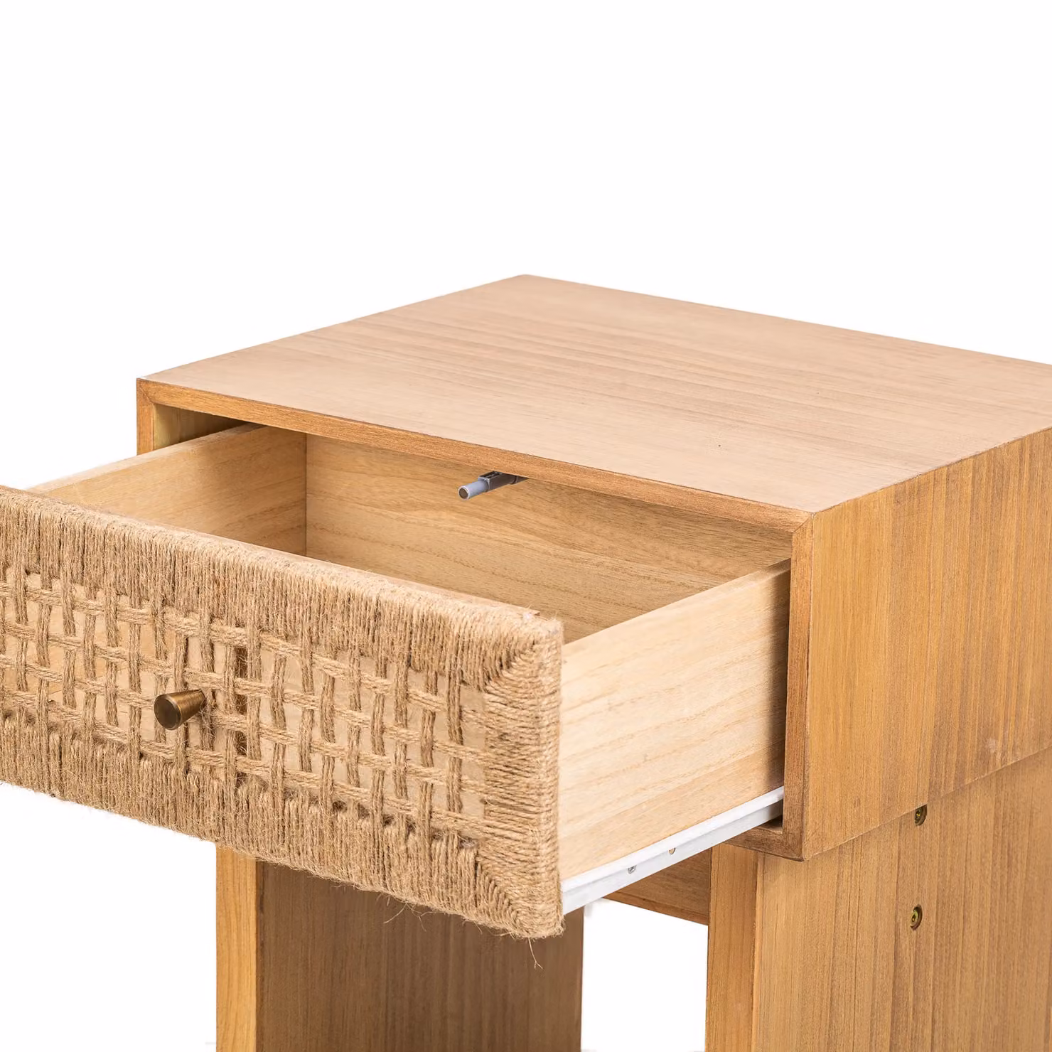 Nordlys Scandinavian Beech Wood Bedside Table in Brown – 4